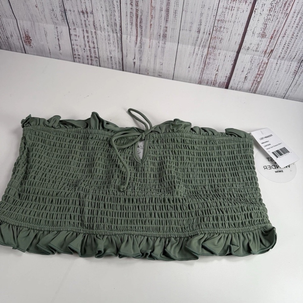 NWT Lost + Wander Mahalo Spirit Sage Strapless Bikini Top Large (10-12)